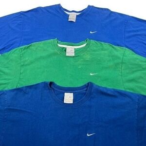 Vintage Y2K Nike Shirt Mens XL Cotton Gray Tag Swoosh Essential Lot of 3